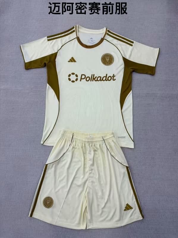 Kids Inter Miami 2025 Training Soccer Jersey And Shorts