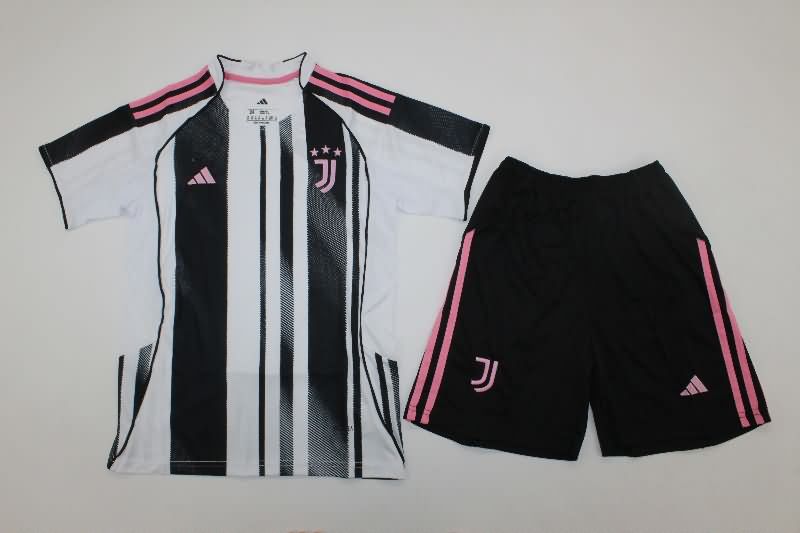 Kids Juventus 25/26 Home Soccer Jersey And Shorts