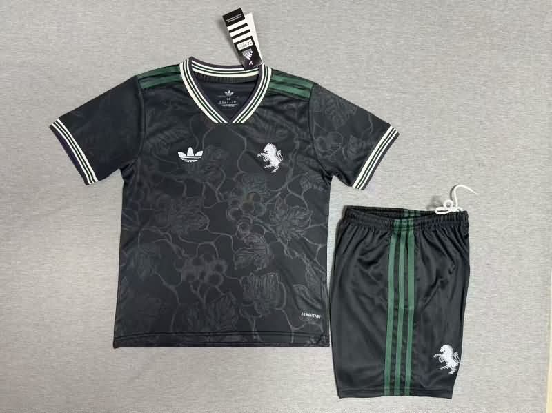Kids Juventus 25/26 Third Soccer Jersey And Shorts
