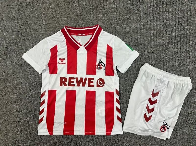 Kids Koln 25/26 Home Soccer Jersey And Shorts