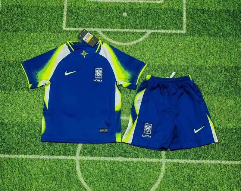 Kids Korea 2025 Away Soccer Jersey And Shorts