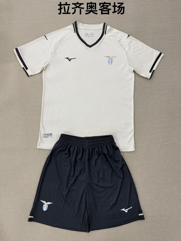 Kids Lazio 25/26 Away Soccer Jersey And Shorts