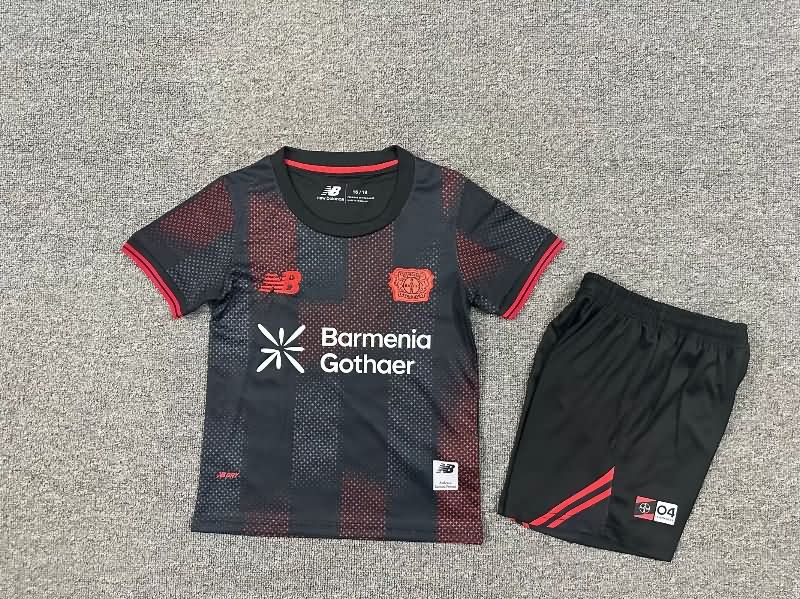 Kids Leverkusen 25/26 Home Soccer Jersey And Shorts
