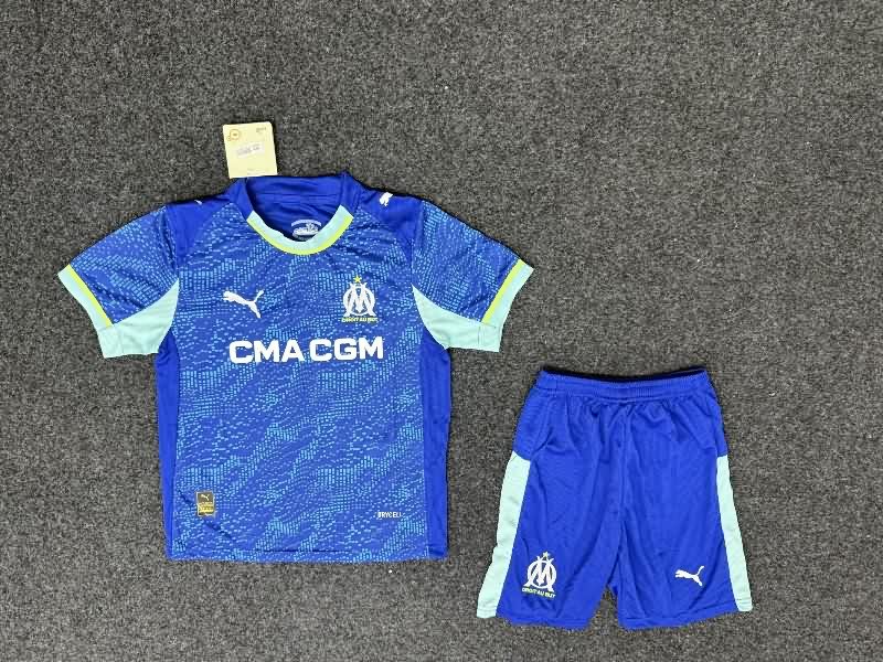 Kids Marseilles 25/26 Third Soccer Jersey And Shorts