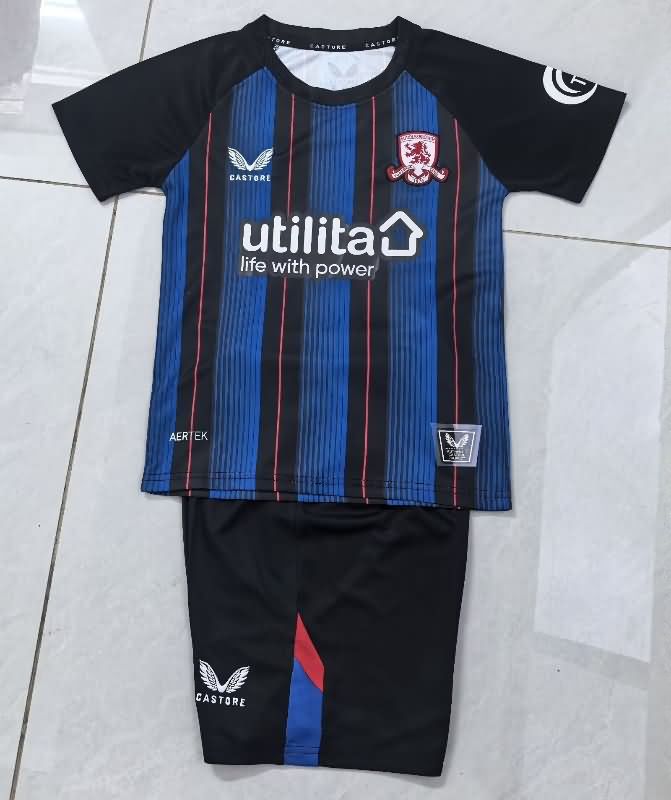 Kids Middlesbrough 25/26 Away Soccer Jersey And Shorts