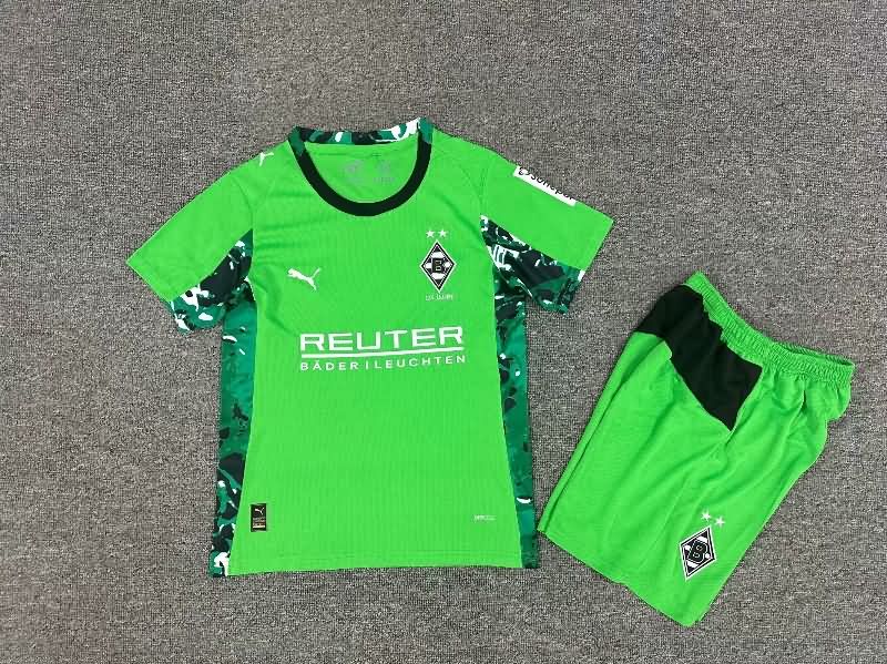 Kids Monchengladbach 25/26 Away Soccer Jersey And Shorts