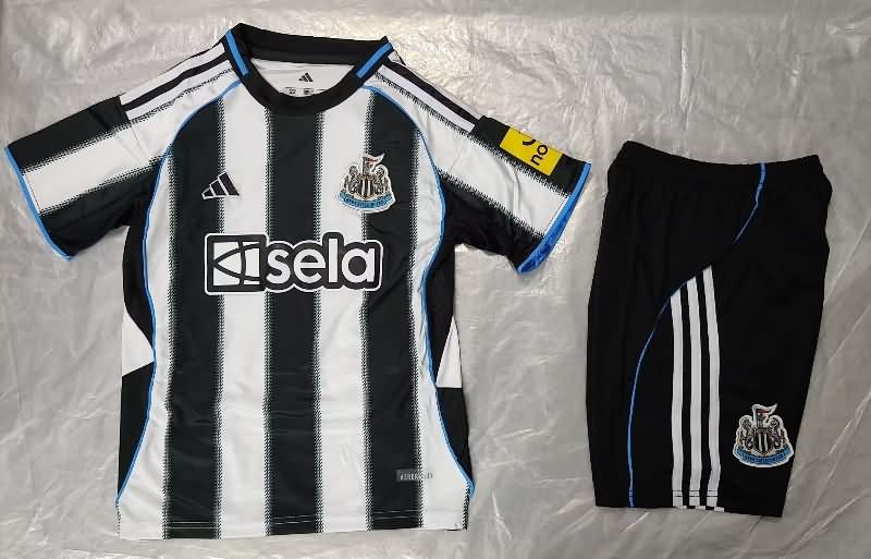 Kids Newcastle United 25/26 Home Soccer Jersey And Shorts Leaked