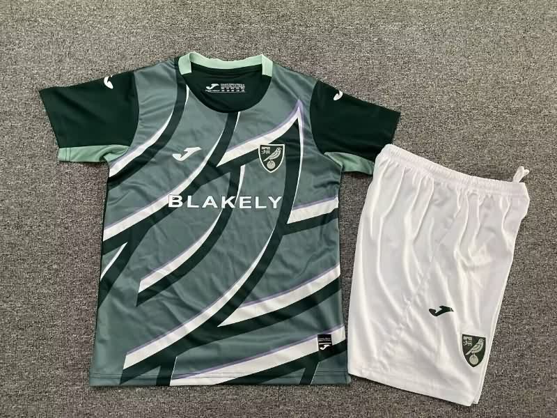 Kids Norwich 25/26 Away Soccer Jersey And Shorts