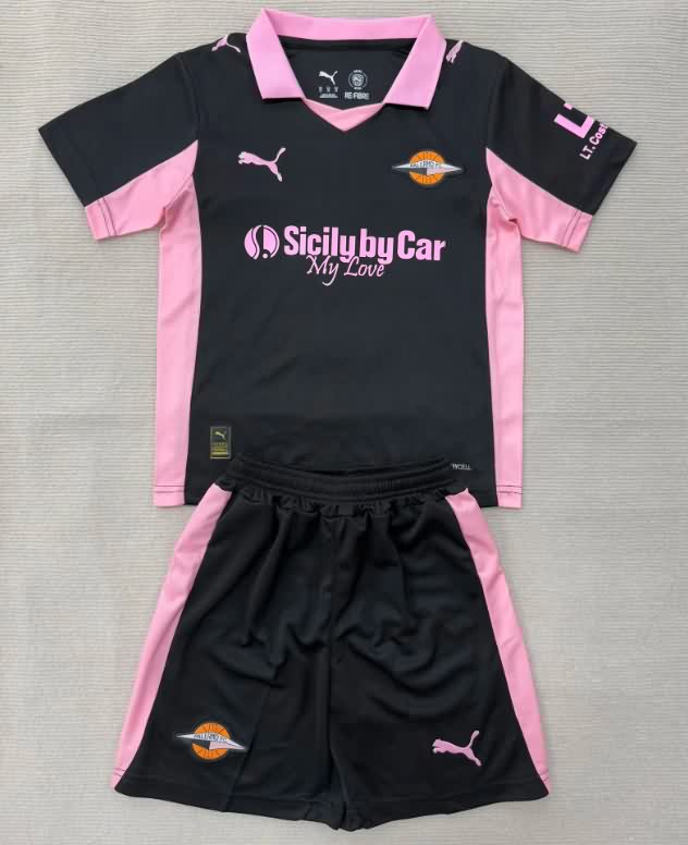 Kids Palermo 25/26 Away Soccer Jersey And Shorts