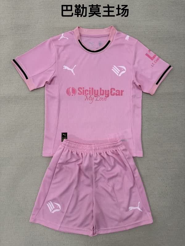 Kids Palermo 25/26 Home Soccer Jersey And Shorts