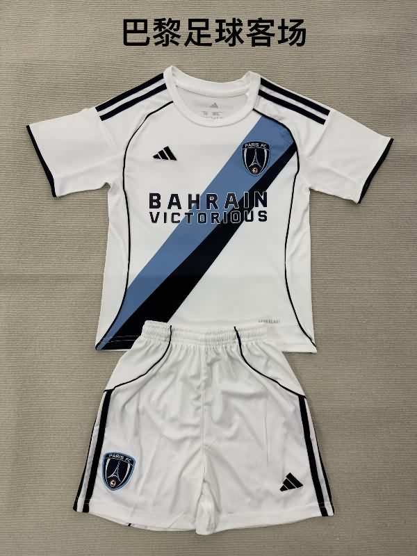 Kids Paris FC 25/26 Away Soccer Jersey And Shorts