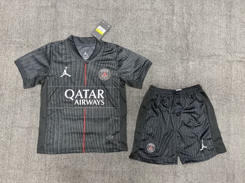 Kids Paris St German 25/26 Fourth Soccer Jersey And Shorts