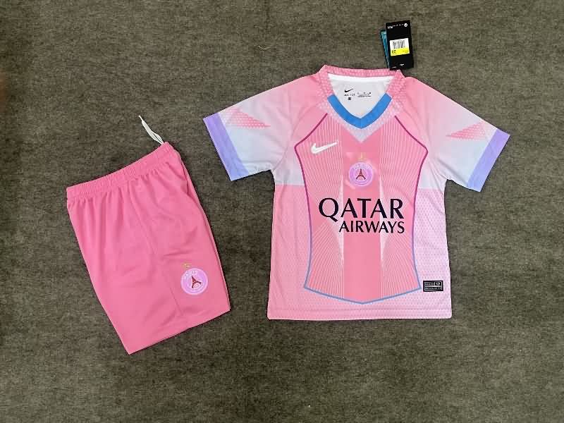 Kids Paris St German 25/26 Training Soccer Jersey And Shorts 02