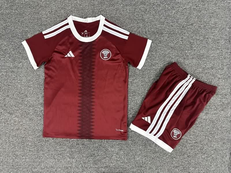 Kids Qatar 2026 World Cup Home Soccer Jersey And Shorts
