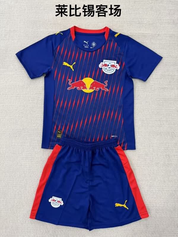 Kids RB Leipzig 25/26 Away Soccer Jersey And Shorts