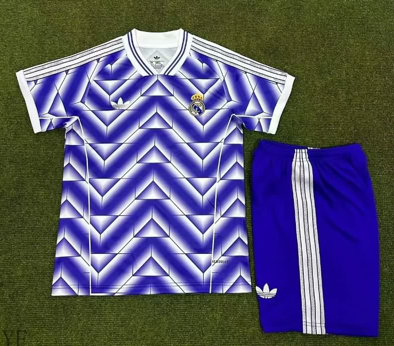 Kids Real Madrid 25/26 Training Soccer Jersey And Shorts 02