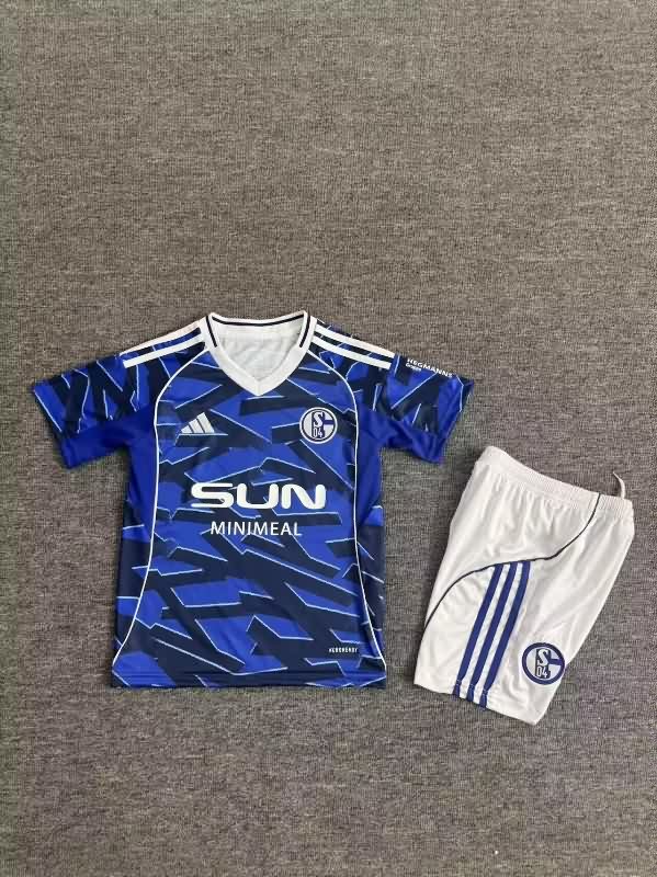 Kids Schalke 04 25/26 Home Soccer Jersey And Shorts