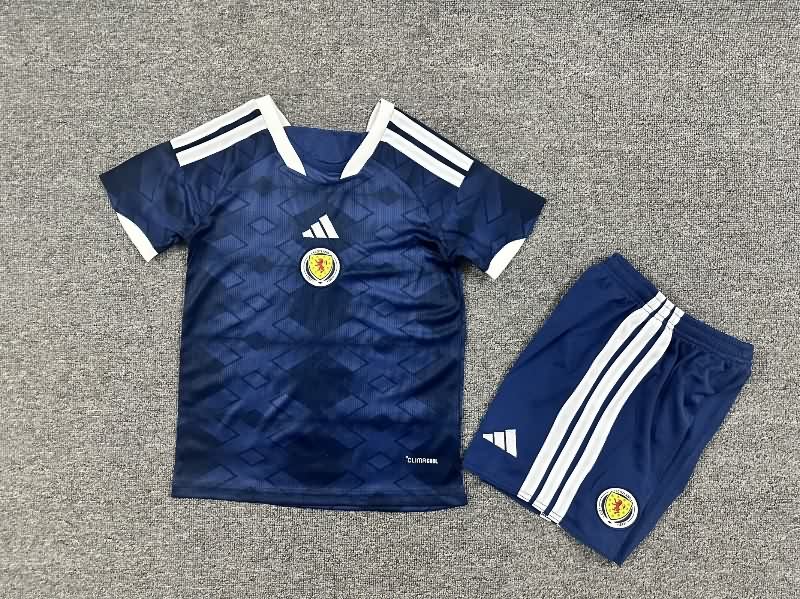 Kids Scotland 2026 Home Soccer Jersey And Shorts