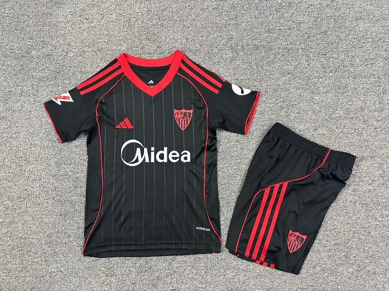 Kids Sevilla 25/26 Third Soccer Jersey And Shorts