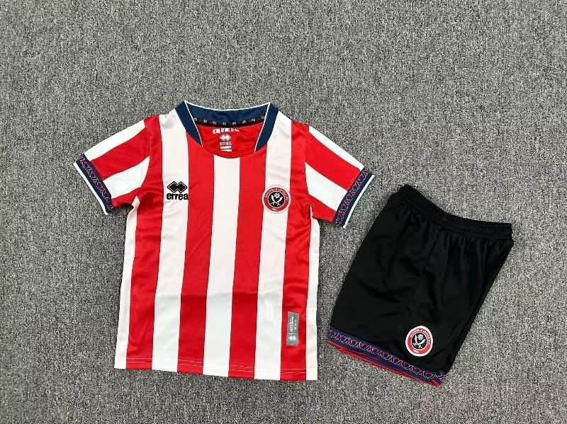 Kids Sheffield United 25/26 Home Soccer Jersey And Shorts