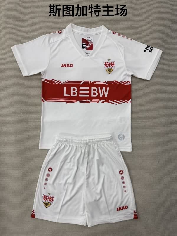 Kids Stuttgart 25/26 Home Soccer Jersey And Shorts