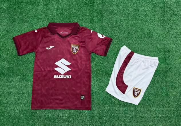 Kids Torino 25/26 Home Soccer Jersey And Shorts