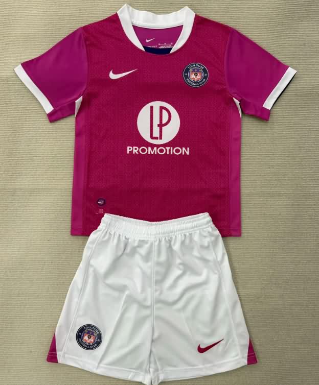 Kids Toulouse 25/26 Away Soccer Jersey And Shorts