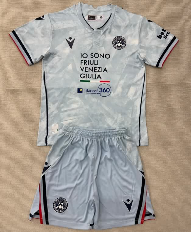 Kids Udinese 25/26 Away Soccer Jersey And Shorts