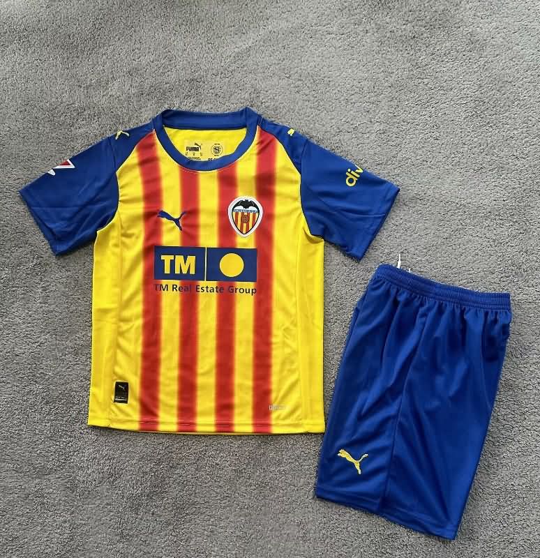 Kids Valencia 25/26 Third Soccer Jersey And Shorts