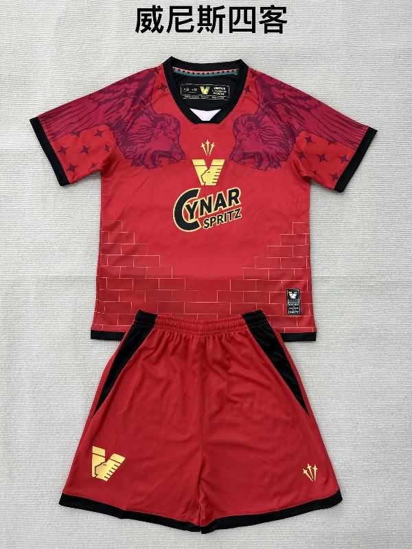 Kids Venezia 25/26 Fourth Soccer Jersey And Shorts