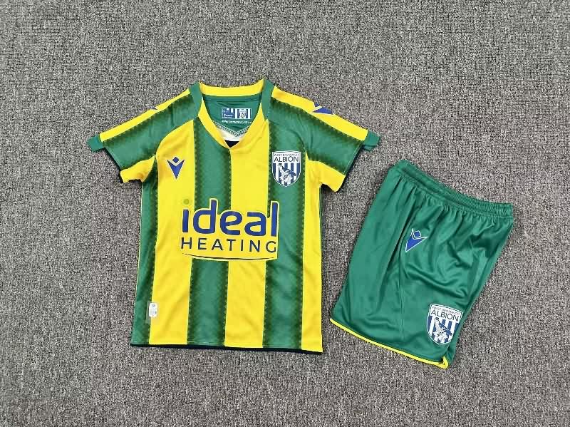 Kids West Bromwich 25/26 Away Soccer Jersey And Shorts