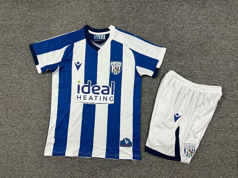 Kids West Bromwich 25/26 Home Soccer Jersey And Shorts