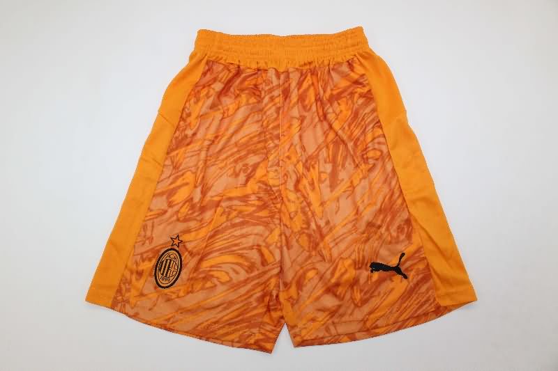 AAA Quality AC Milan 25/26 Goalkeeper Orange Soccer Shorts