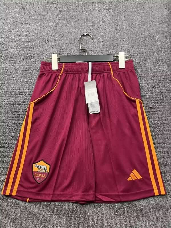 AAA Quality AS Roma 25/26 Home Soccer Shorts