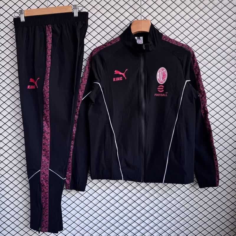 AAA Quality AC Milan 25/26 Black Soccer Tracksuit 04 AAA Quality AC Milan 25/26 Black Soccer Tracksuit 04