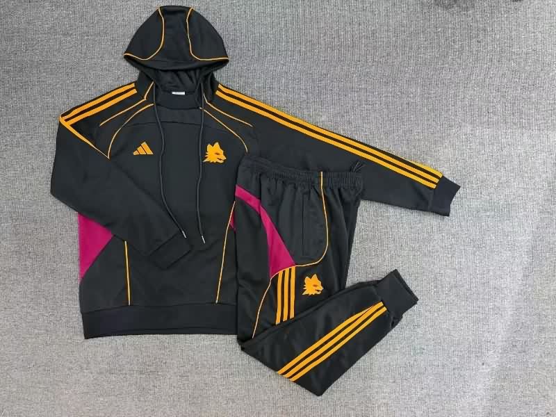 AAA Quality AS Roma 25/26 Black Soccer Tracksuit 02