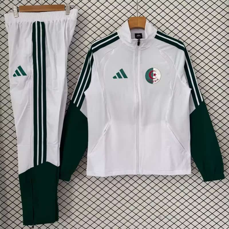 AAA Quality Algeria 2026 White Soccer Tracksuit 02