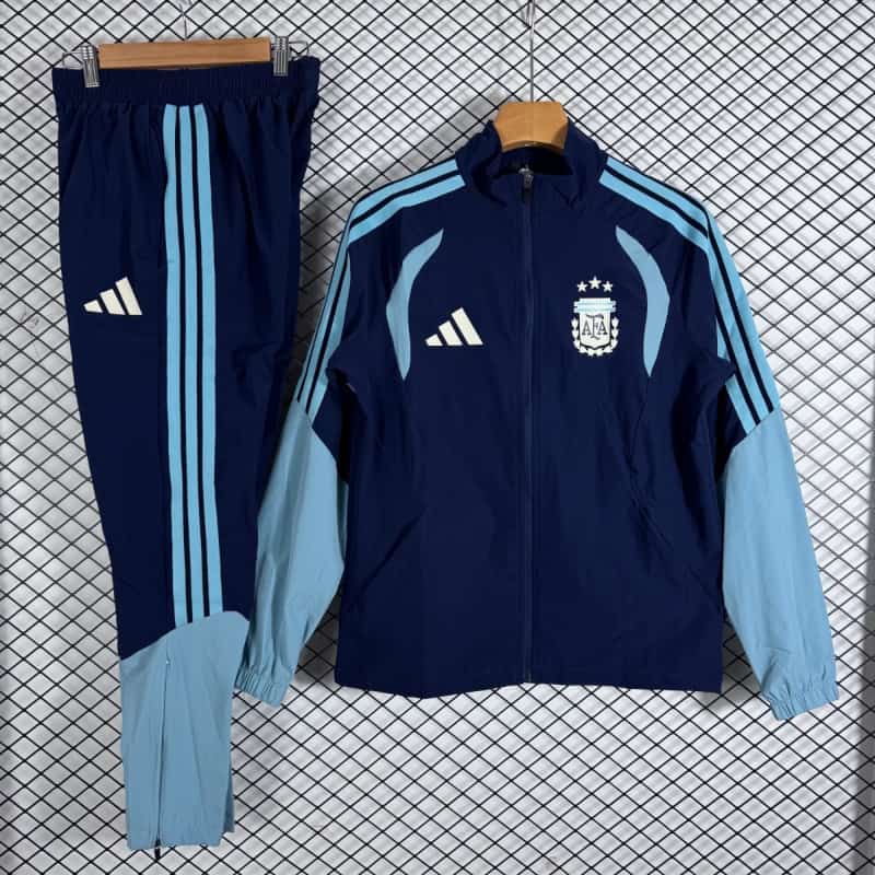 AAA Quality Argentina 2026 Dark Blue Soccer Tracksuit 04
