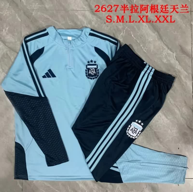 AAA Quality Argentina 2026 Light Blue Soccer Tracksuit 02