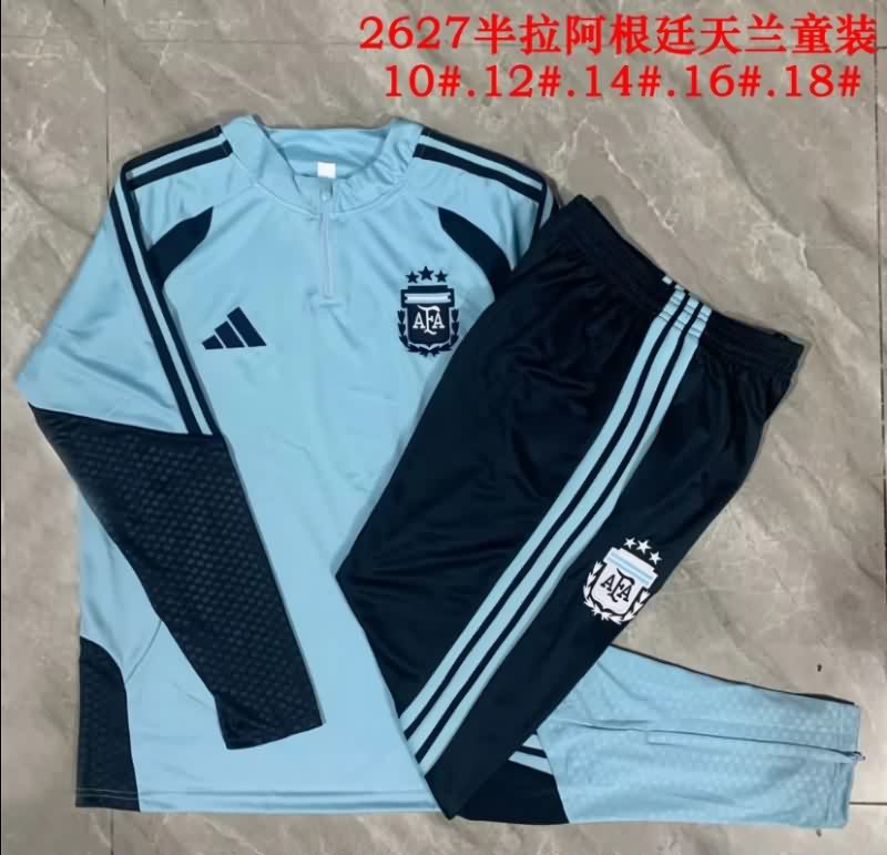 Kids AAA Quality Argentina 2026 Light Blue Soccer Tracksuit 02 Kids AAA Quality Argentina 2026 Light Blue Soccer Tracksuit 02