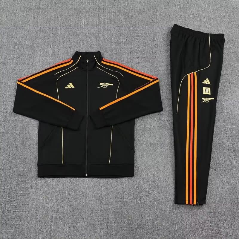 AAA Quality Arsenal 25/26 Black Soccer Tracksuit