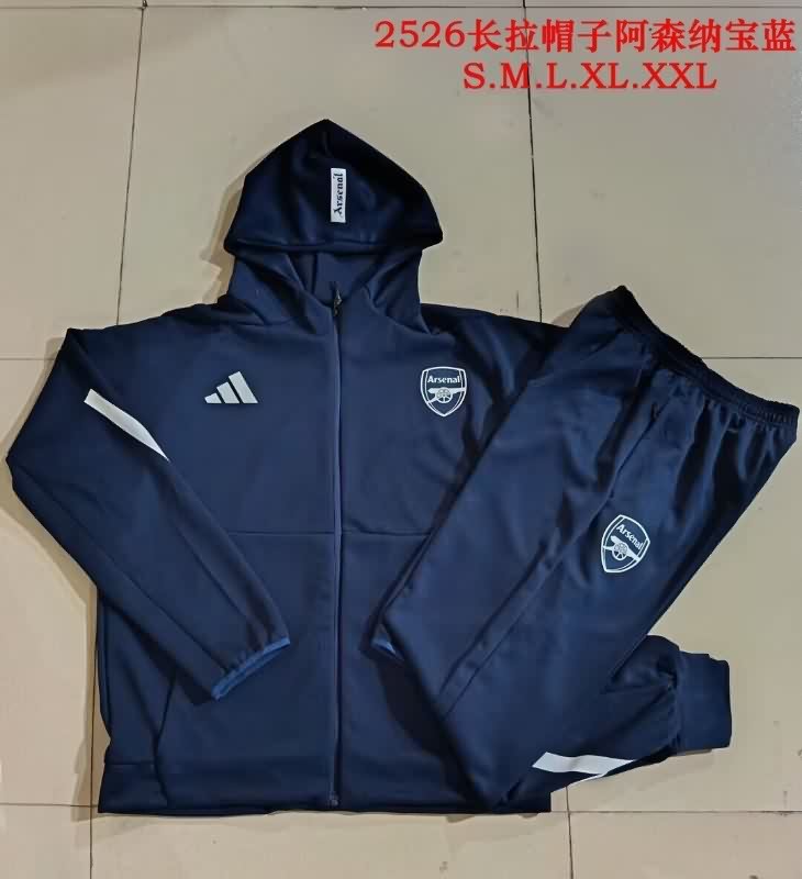 AAA Quality Arsenal 25/26 Dark Blue Soccer Tracksuit 09