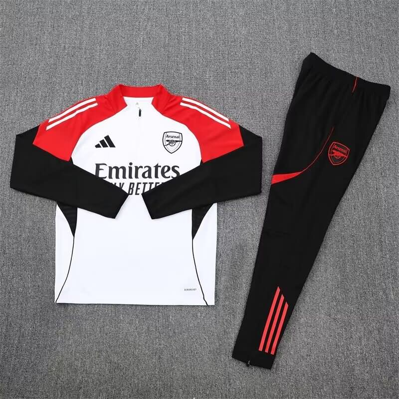 AAA Quality Arsenal 25/26 White Soccer Tracksuit