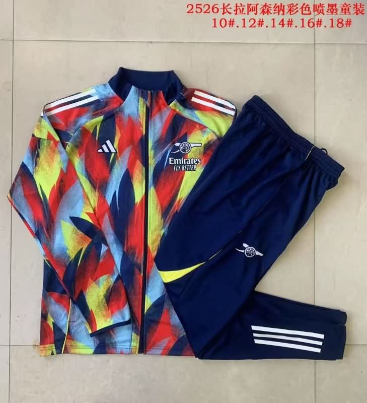Kids AAA Quality Arsenal 25/26 Colorful Soccer Tracksuit