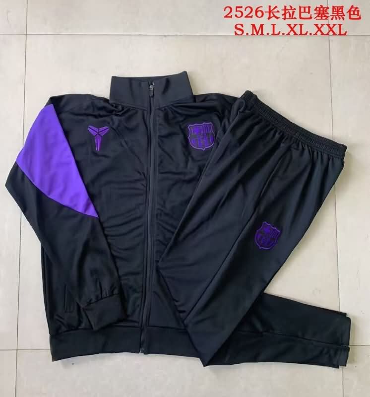 AAA Quality Barcelona 25/26 Black Soccer Tracksuit 02