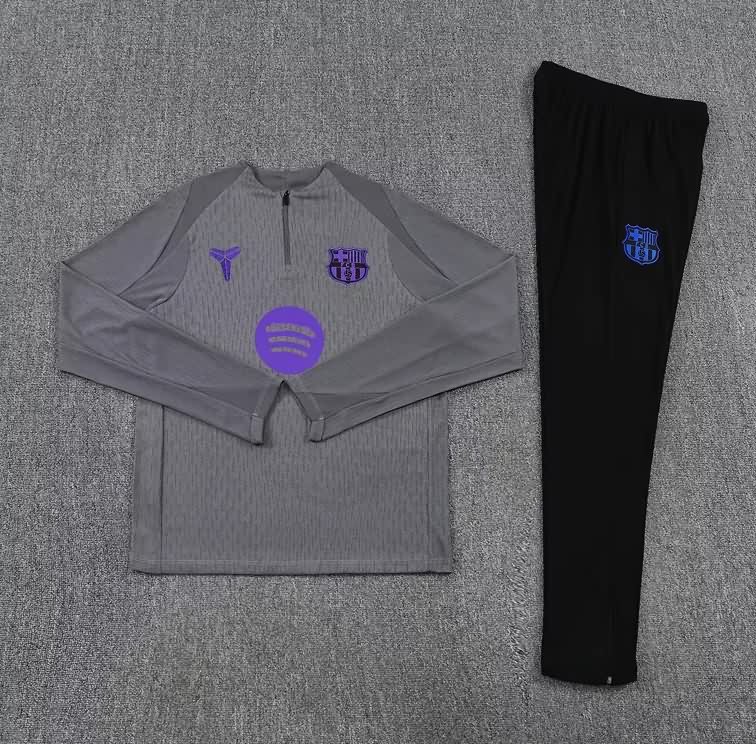 AAA Quality Barcelona 25/26 Grey Soccer Tracksuit