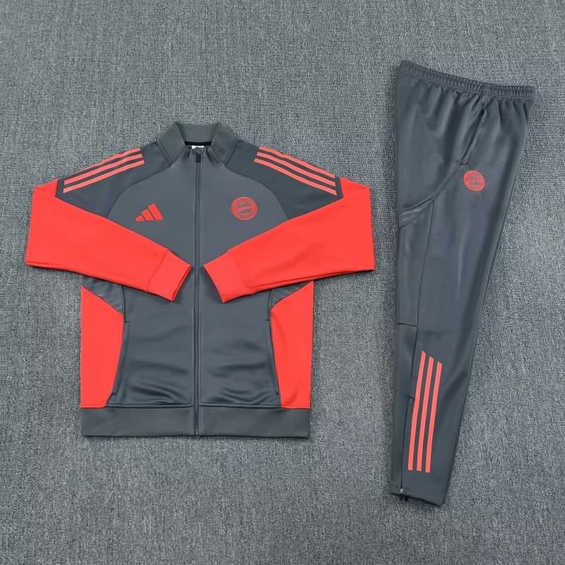 AAA Quality Bayern Munich 25/26 Dark Grey Soccer Tracksuit 03