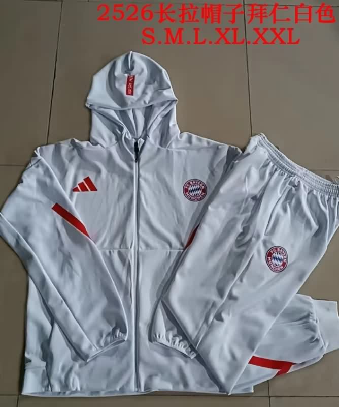 AAA Quality Bayern Munich 25/26 White Soccer Tracksuit 04