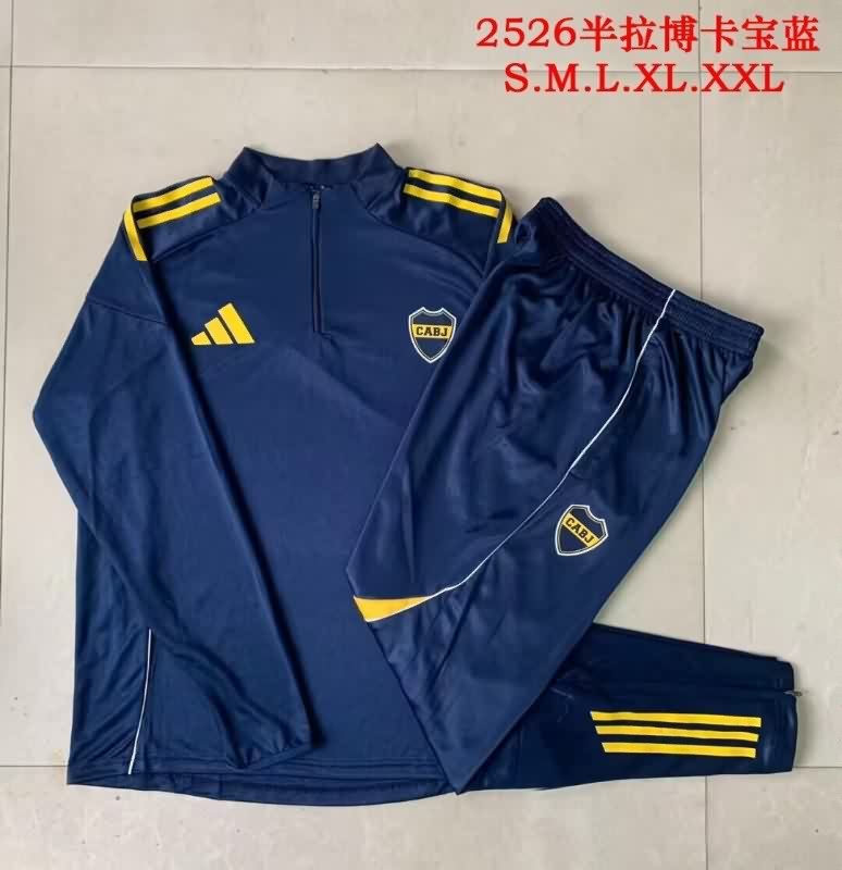 AAA Quality Boca Juniors 2025 Dark Blue Soccer Tracksuit 02