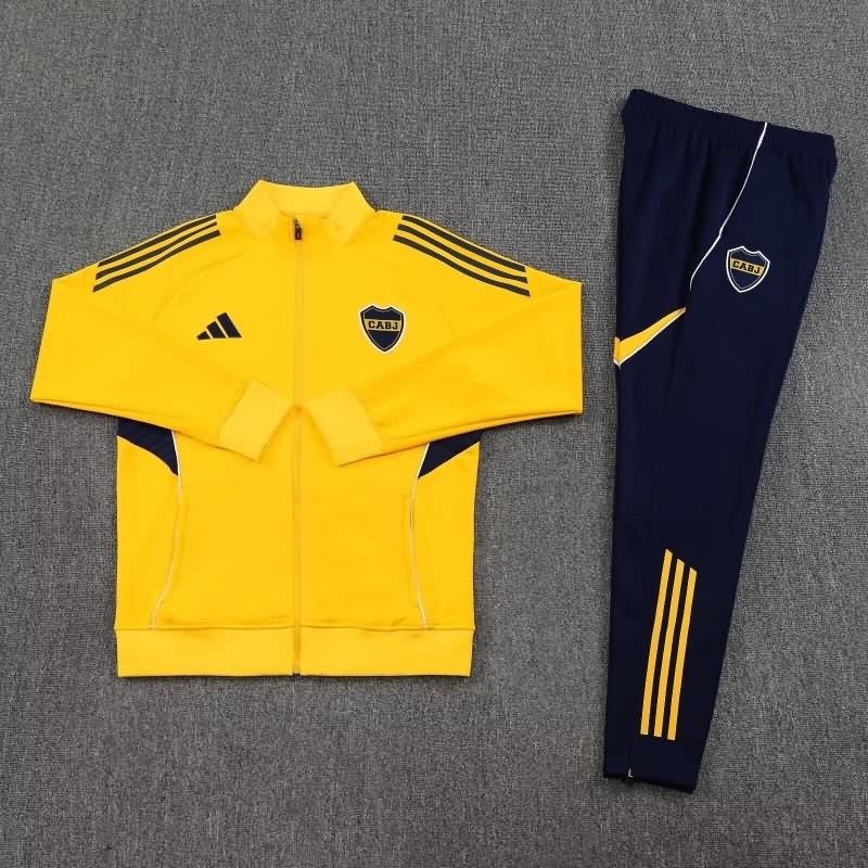 AAA Quality Boca Juniors 2025 Yellow Soccer Tracksuit 03